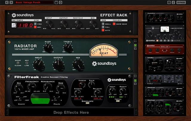 Interface do plugin SoundToys - The Ultimate Effects Solution 5.0.1