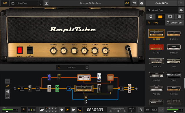 Interface do plugin AmpliTube 5 Complete 5.0.2 - IK Multimedia