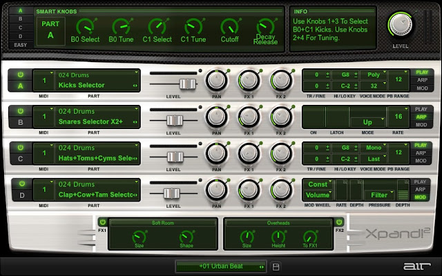 Interface do plugin Xpand 2 - AIR Music Tech