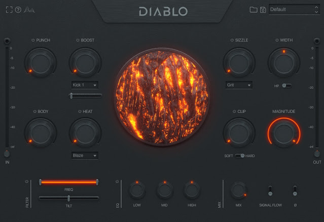 Interface do plugin Cymatics - Diablo 1.0.1
