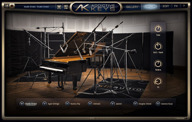 Interface do Plugin XLN Audio - Addictive Keys Complete 1.1.8