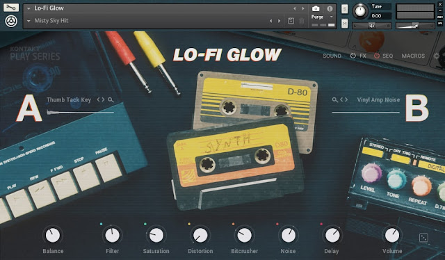 Interface da Library Native Instruments - Lo-Fi Glow (KONTAKT)