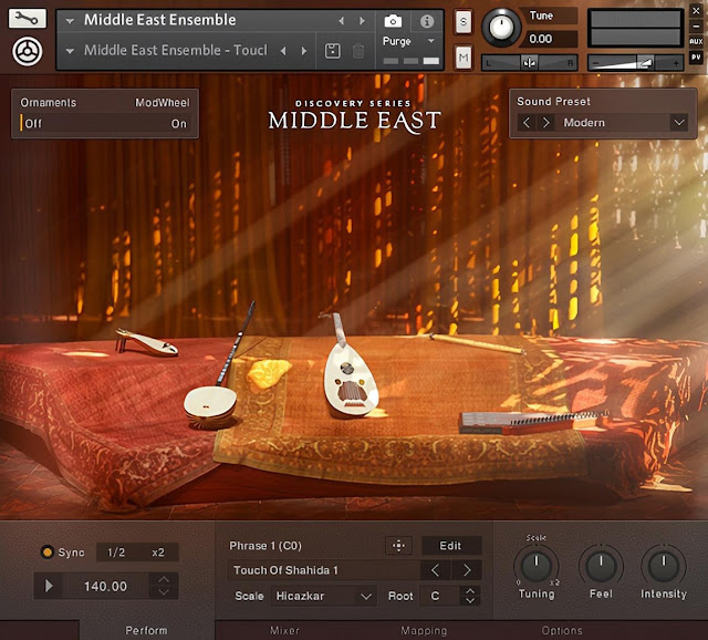 Interface da Library Native Instruments - Discovery Series: Middle East v1.1.0 (KONTAKT)