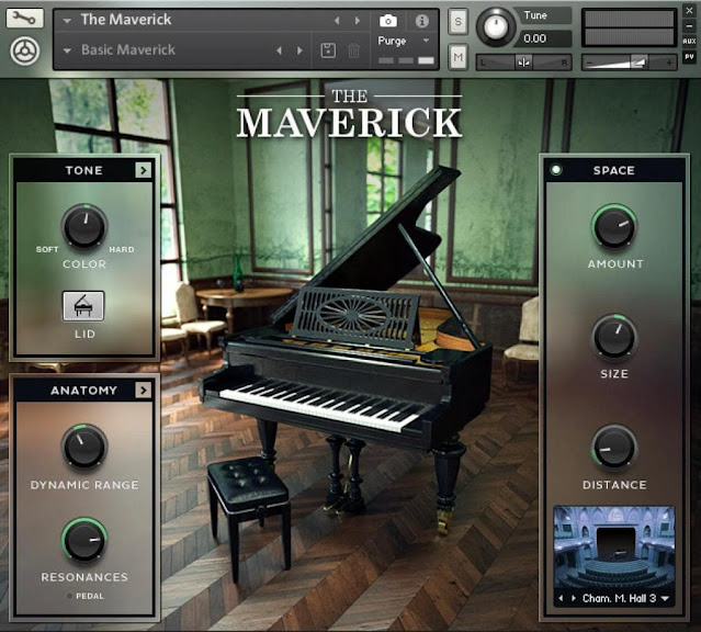 Interface da Library Native Instruments - The Maverick (KONTAKT)