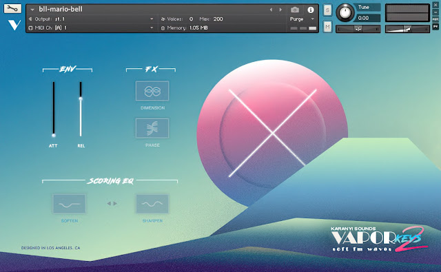 Interface da Library Karanyi Sounds - Vapor Keys 2 (KONTAKT)