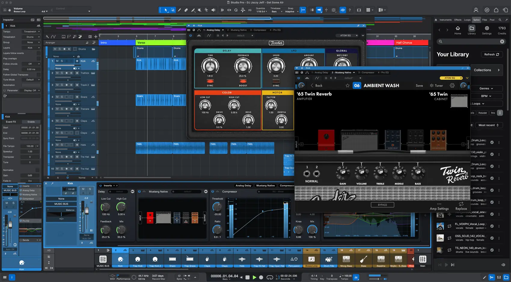 Interface do Fender Studio Pro 8 Interface do Fender Studio Pro 8