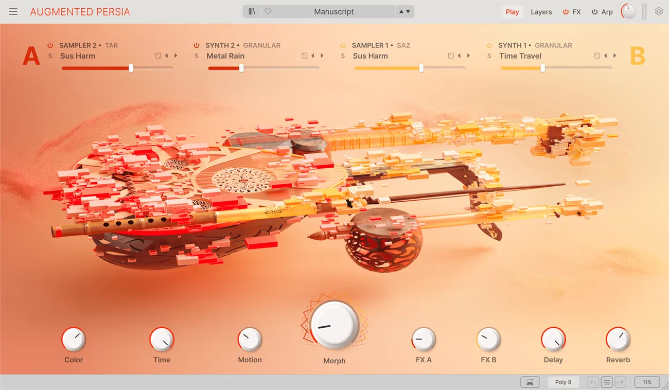 Interface do Arturia - Augmented PERSIA Interface do Arturia - Augmented PERSIA