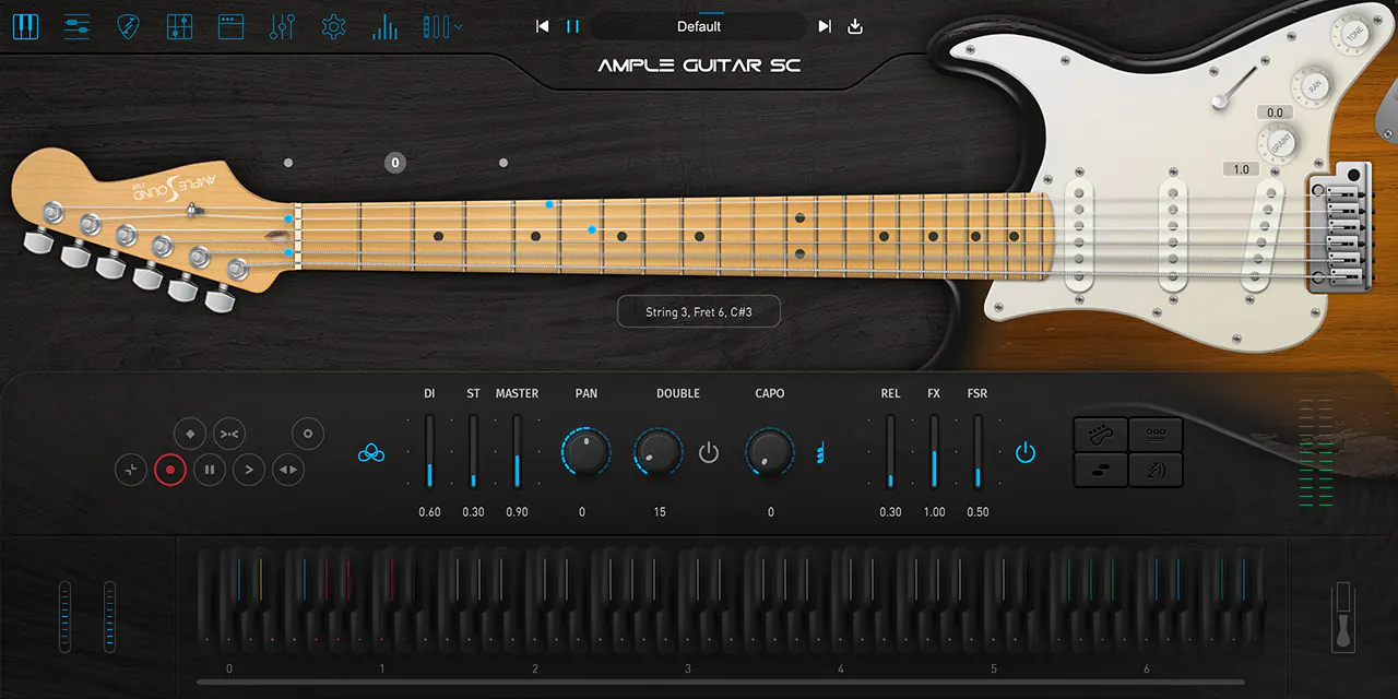 Interface do Ample Sound - Ample Guitar SC Interface do Ample Sound - Ample Guitar SC